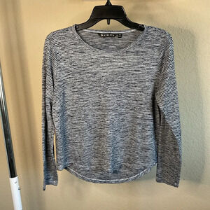 Athleta Womens Striped Cutout Breezy Open Back Longsleeve Top Size XS